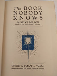 THE BOOK NOBODY KNOWS (1926) BRUCE BARTON
